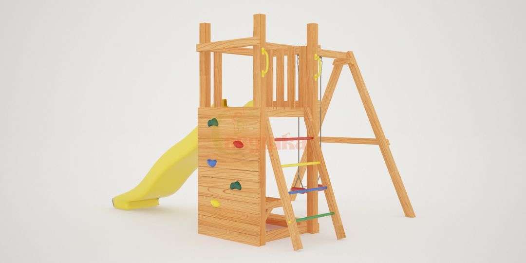 Детская площадка Савушка Мастер 6 с качелями - 4 сезона